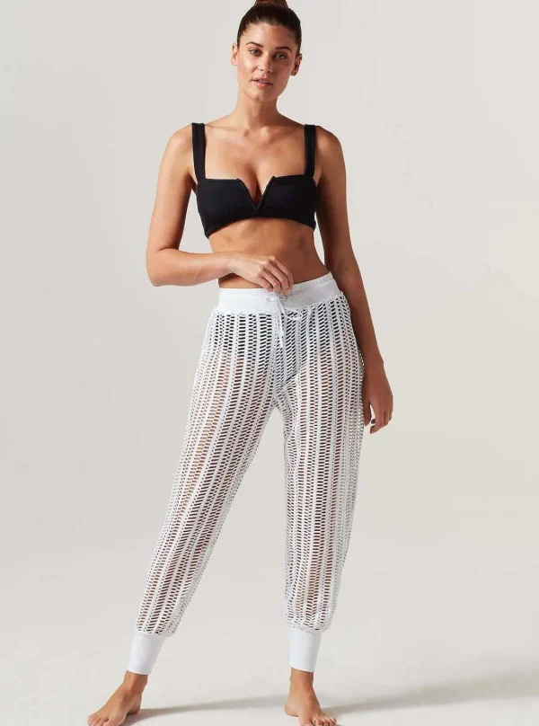 Women Blanc Noir Bottoms*Linear Mesh Jogger