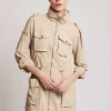 Women Blanc Noir Mastermind & Tectonic*Mastermind Anorak Gold Trims