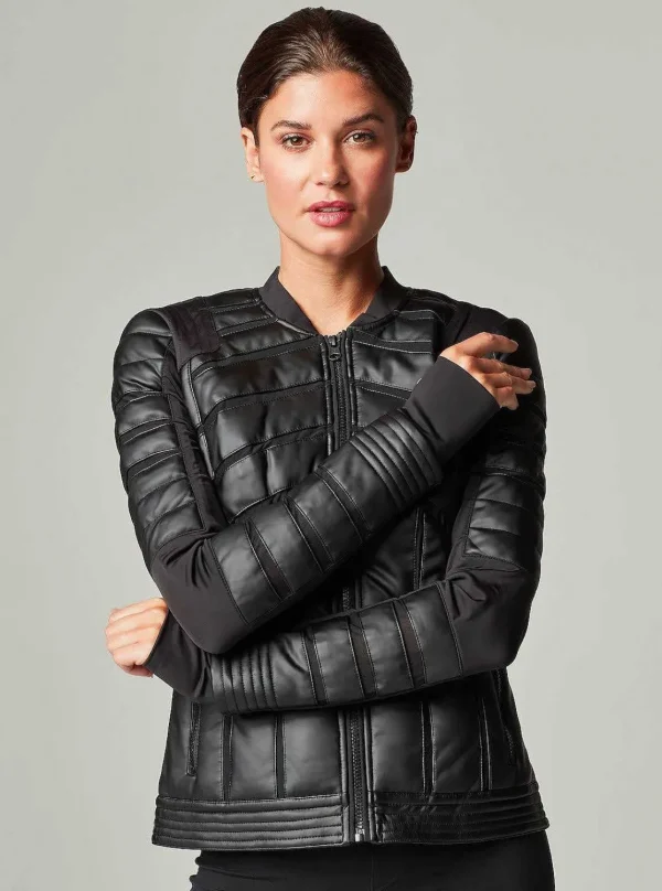 Women Blanc Noir Puffers & Coats*Mesh Inset Bomber