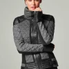 Women Blanc Noir Puffers & Coats*Mesh Inset Moto Puffer - Down Filled