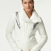 Women Blanc Noir Puffers & Coats*Metallic Motion Panel Puffer - Down Filled