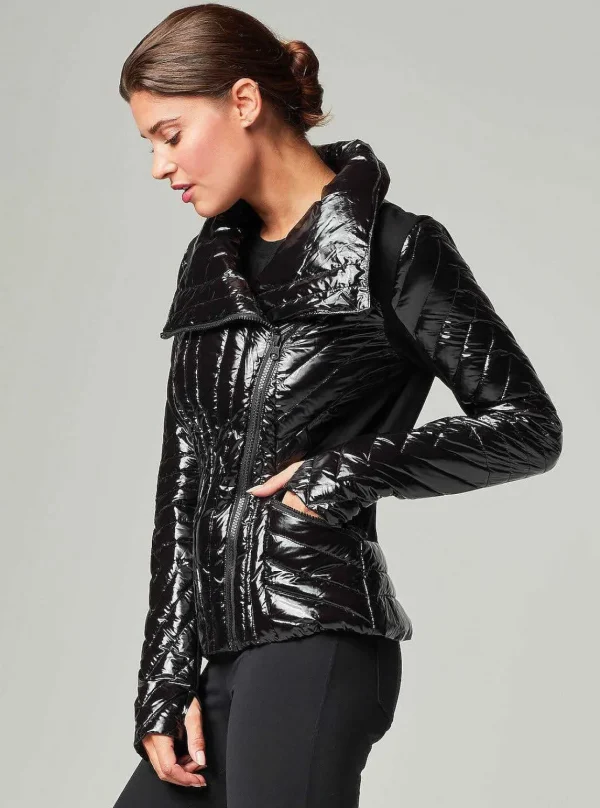 Women Blanc Noir Puffers & Coats*Motion Panel Puffer Shiny - Down Filled