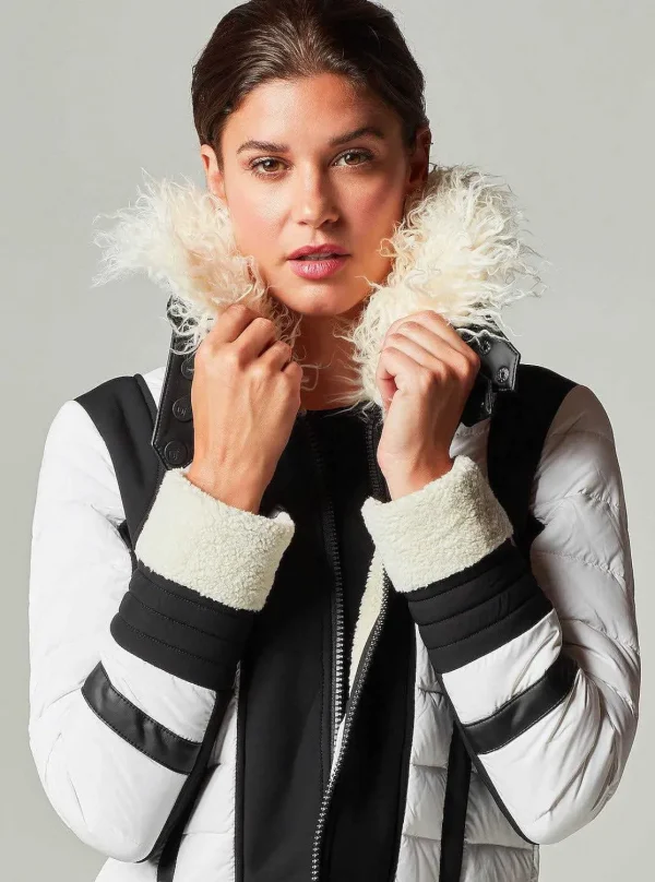 Women Blanc Noir Puffers & Coats*Moto Aviator Puffer - Down Filled