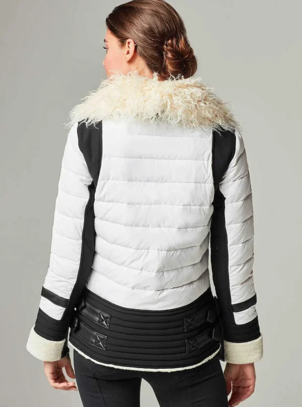 Women Blanc Noir Puffers & Coats*Moto Aviator Puffer - Down Filled