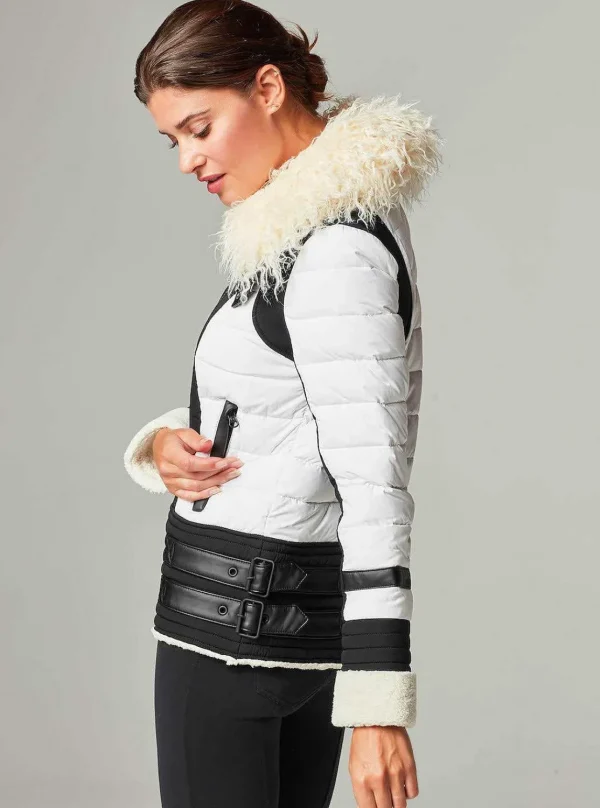 Women Blanc Noir Puffers & Coats*Moto Aviator Puffer - Down Filled