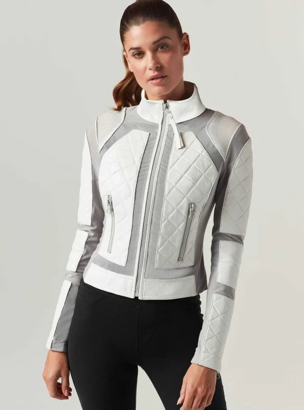 Women Blanc Noir Motos*Moto Jacket