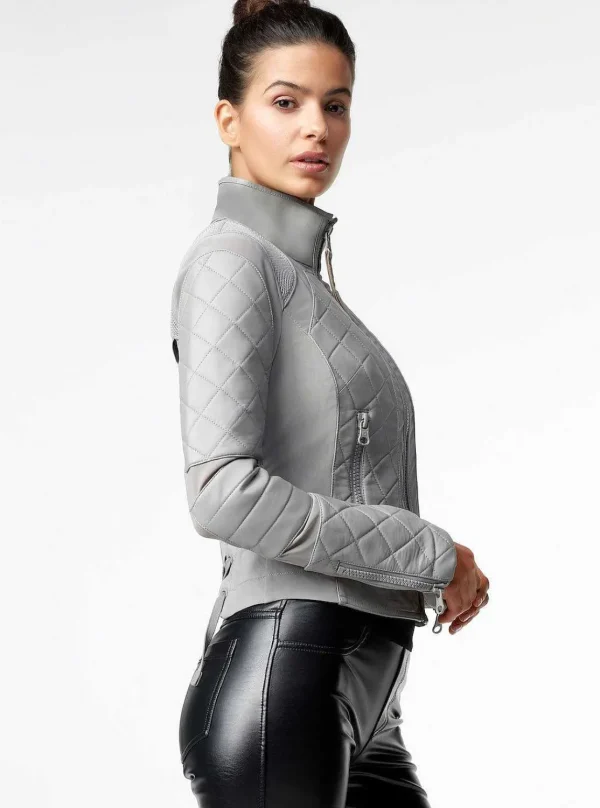 Women Blanc Noir Motos*Moto Jacket