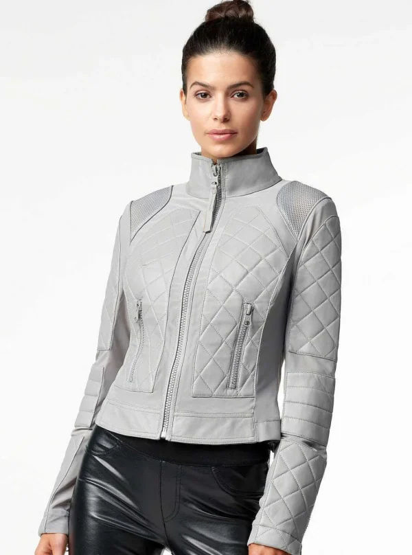 Women Blanc Noir Motos*Moto Jacket