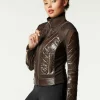 Women Blanc Noir Motos*Moto Jacket Gold Collection