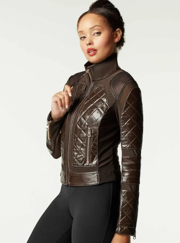 Women Blanc Noir Motos*Moto Jacket Gold Collection