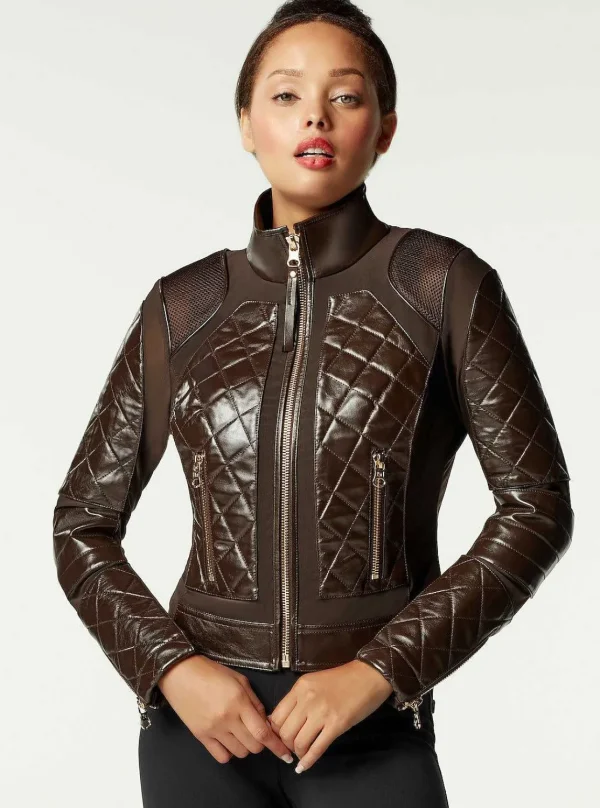 Women Blanc Noir Motos*Moto Jacket Gold Collection