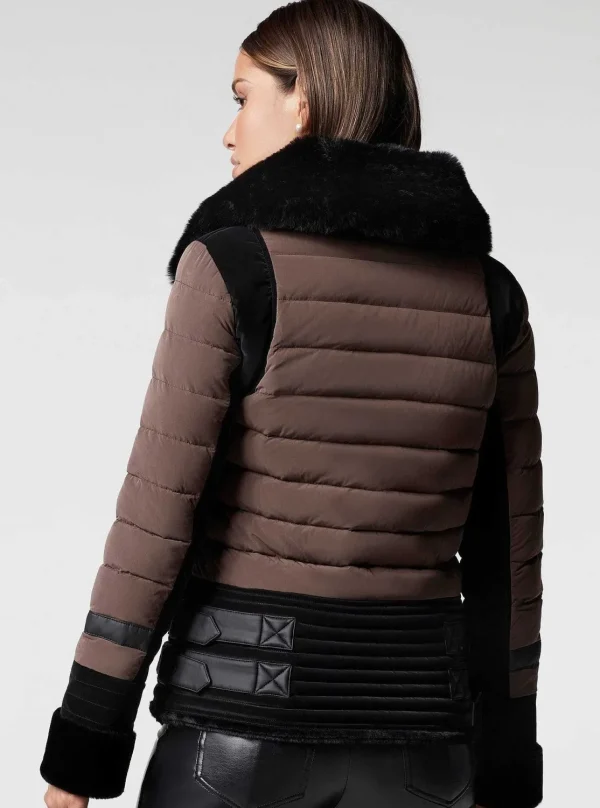 Women Blanc Noir Puffers & Coats*Moto Puffer Jacket - Down Filled