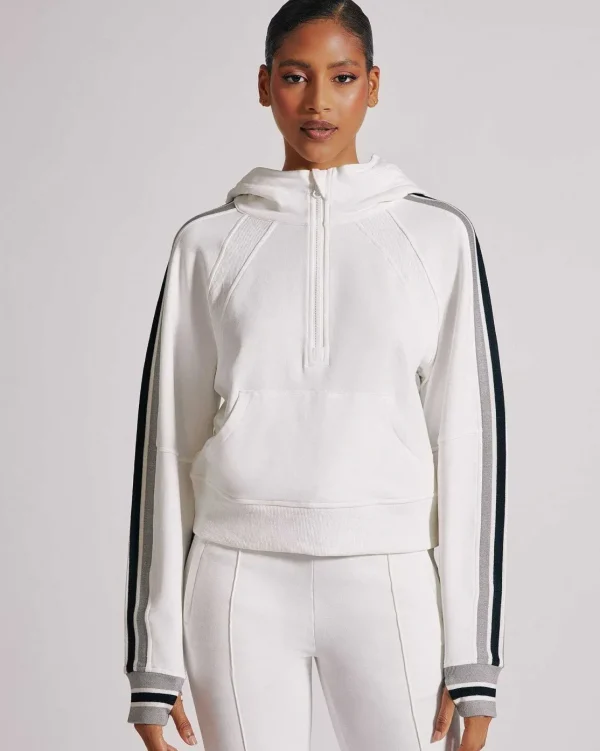 Women Blanc Noir Tops*Porto Half Zip Hoodie