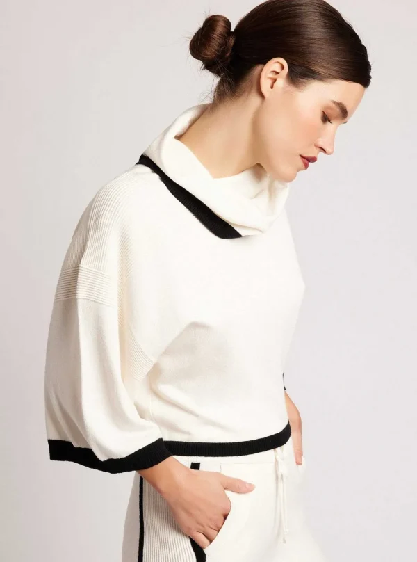 Women Blanc Noir Tops*Portola Cowl Neck Sweater