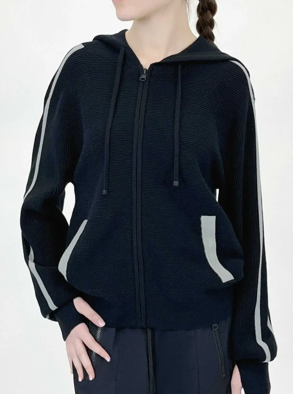 Women Blanc Noir Sweaters*Portola Zip Up Hoodie