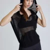 Women Blanc Noir Tops*Pullover Sleeveless Hoodie