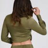 Women Blanc Noir Olive*Silk Wrap Shirt