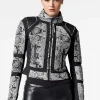 Women Blanc Noir Motos*Snake Moto Jacket