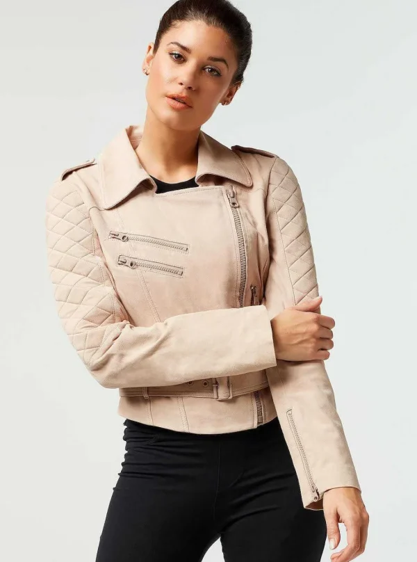 Women Blanc Noir Motos*Social Suede Jacket