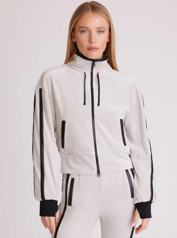 Women Blanc Noir Activewear*Sporty Velour Jacket