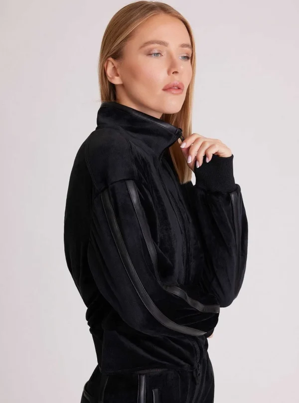 Women Blanc Noir Activewear*Sporty Velour Jacket