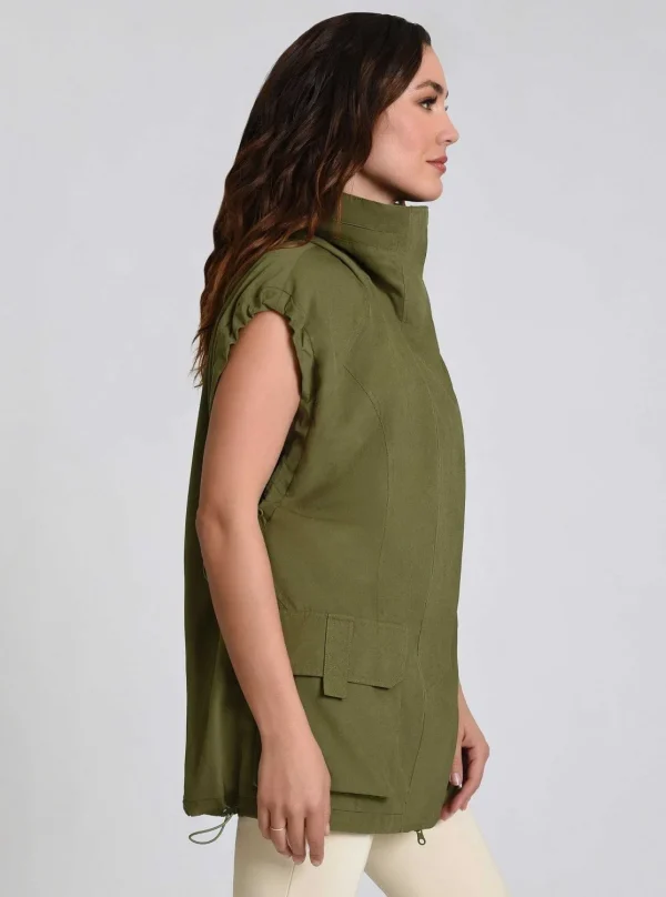 Women Blanc Noir Olive*Svetlana Oversize Vest