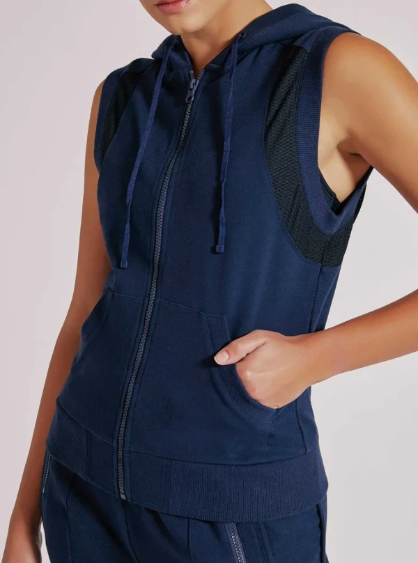 Women Blanc Noir Naval Blue*Tempest Zip Up Vest