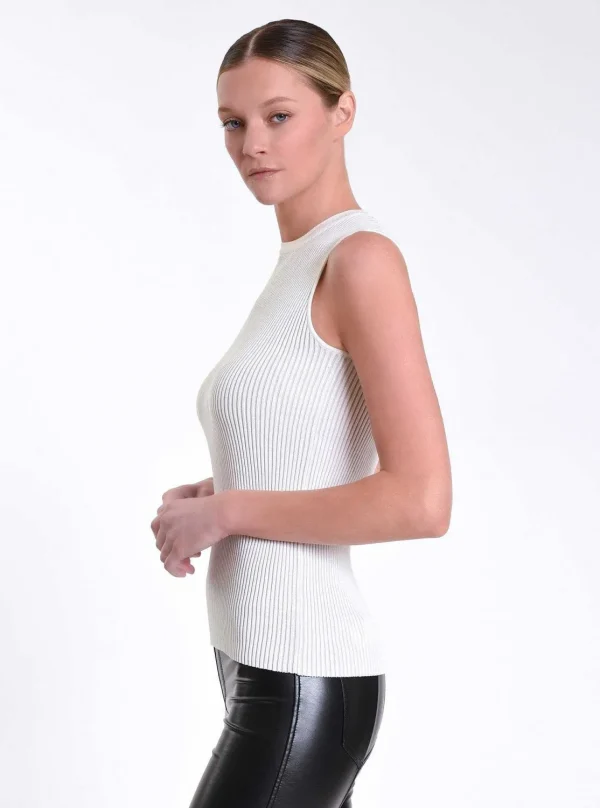 Women Blanc Noir Tops*Two Tone Rib Tank