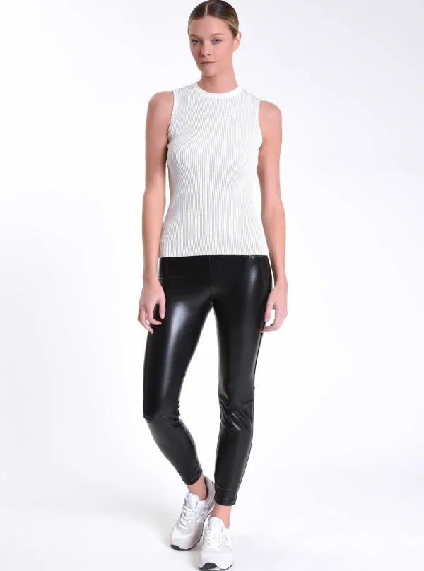 Women Blanc Noir Tops*Two Tone Rib Tank