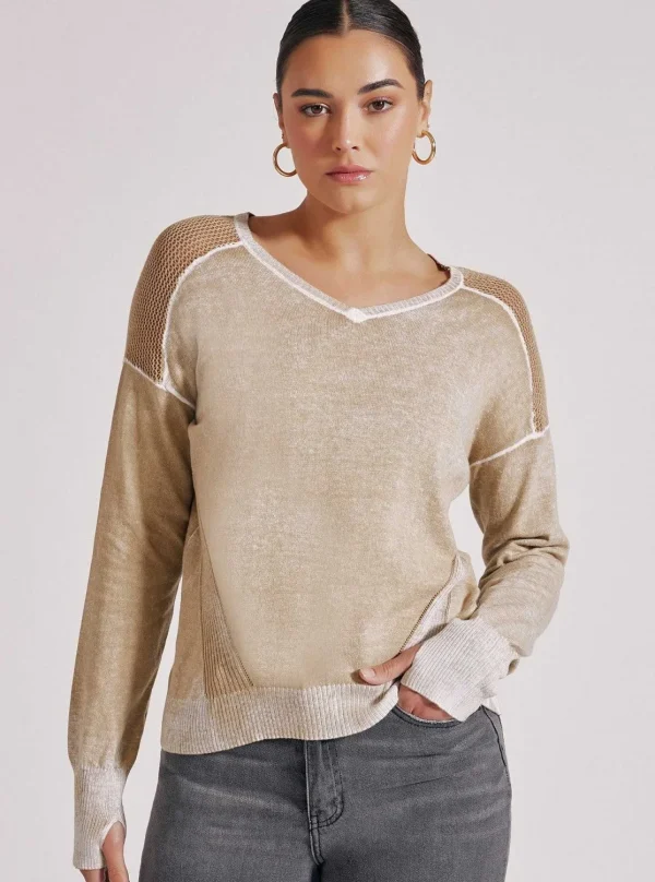 Women Blanc Noir Sweaters*V Neck Huntress Sweater