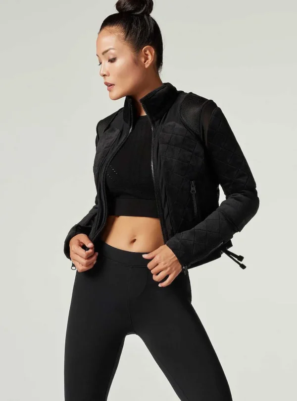 Women Blanc Noir Motos*Velour Moto Jacket