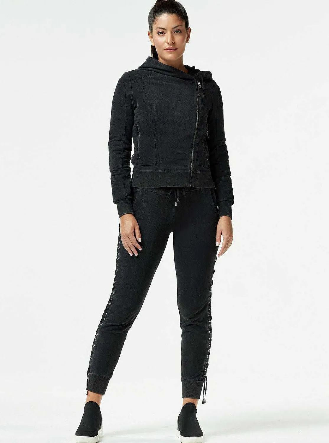 vintage_wash_lace_up_jogg_1.webp Women Blanc Noir Bottoms*Vintage Wash Lace Up Jogger