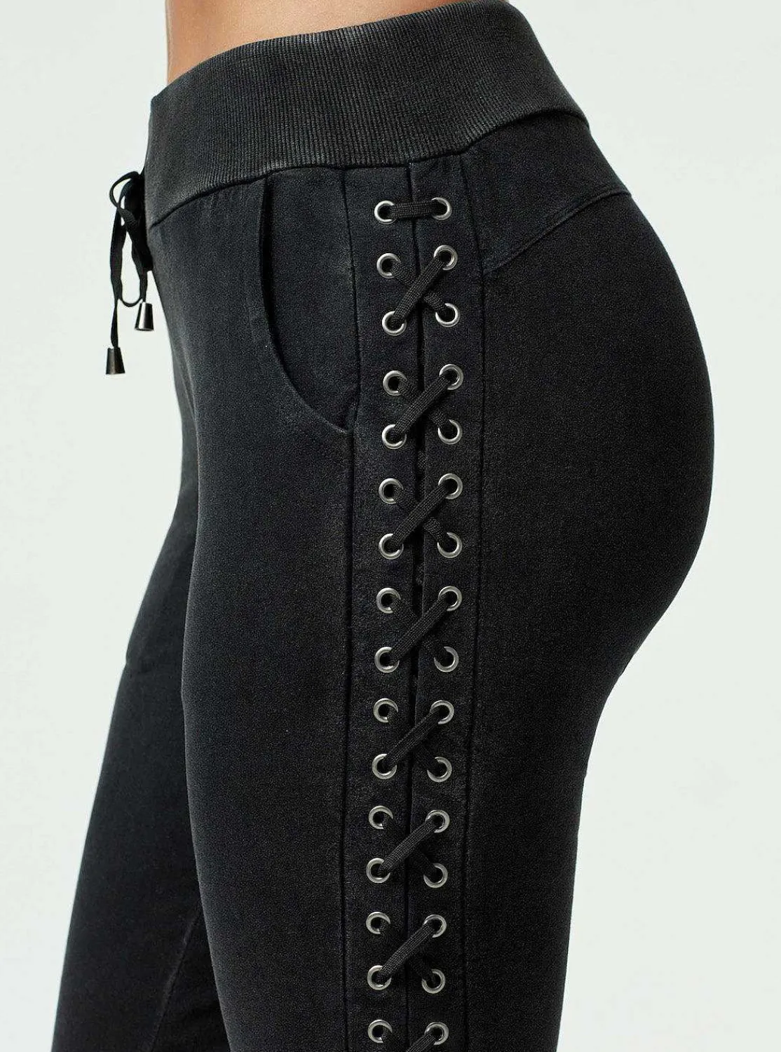 vintage_wash_lace_up_jogg_2.webp Women Blanc Noir Bottoms*Vintage Wash Lace Up Jogger