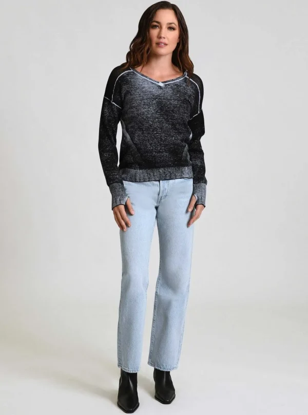 Women Blanc Noir Tops*V-Neck Huntress Sweater