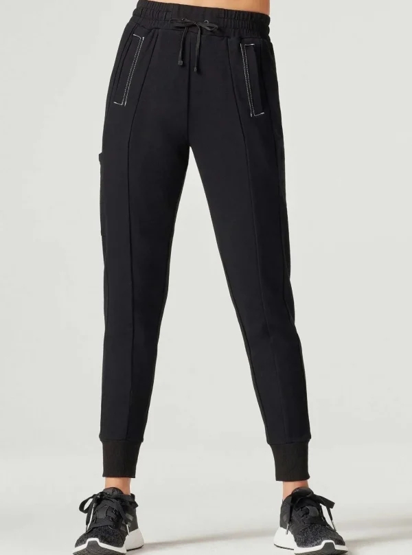 Women Blanc Noir Bottoms*Yolo Contrast Stitch Jogger