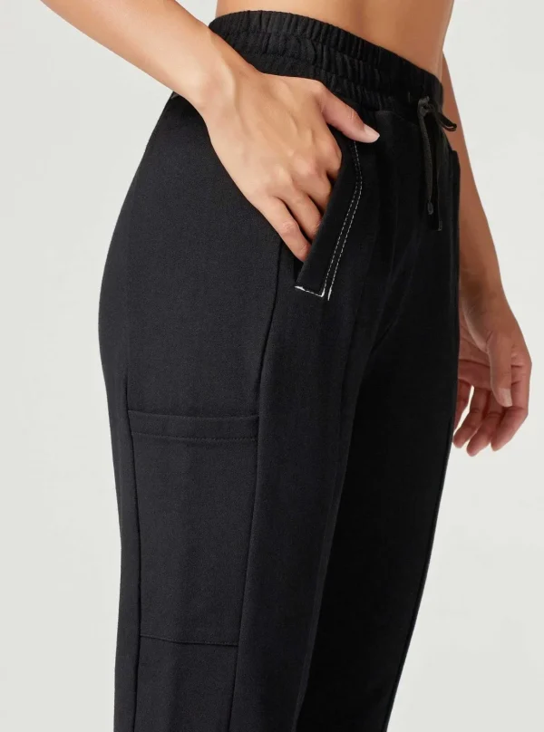 Women Blanc Noir Bottoms*Yolo Contrast Stitch Jogger