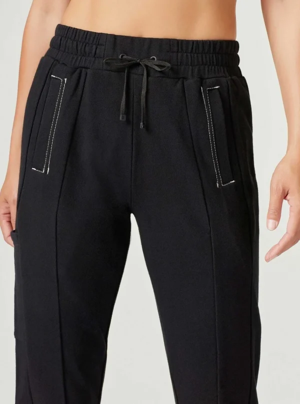 Women Blanc Noir Bottoms*Yolo Contrast Stitch Jogger