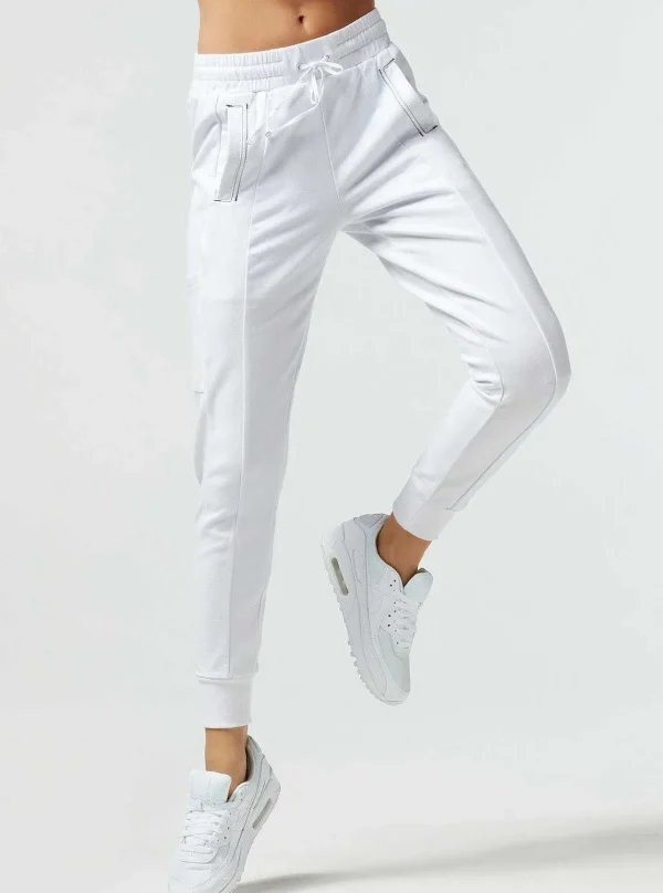 Women Blanc Noir Bottoms*Yolo Contrast Stitch Jogger